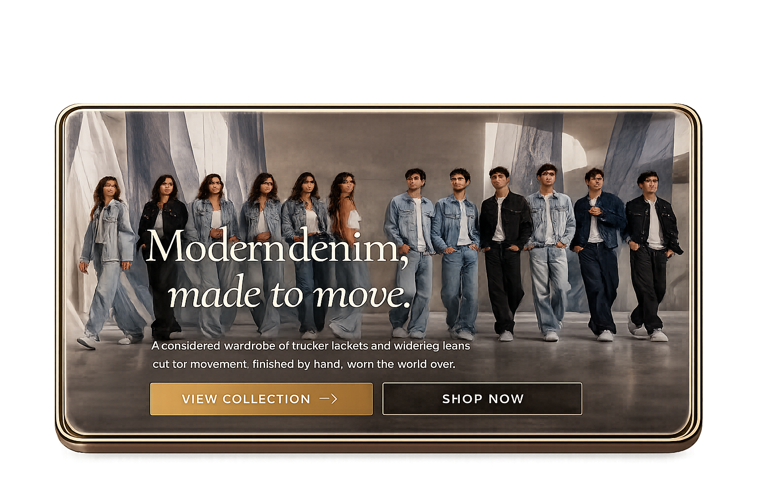 Modern denim e-commerce
